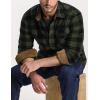 CQR Men’s Long Sleeve Heavyweight Fleece Shirts, Plaid Button Up Shirt, Warm Outdoor Casual Shirt with Pockets(One Pocket Hunter)