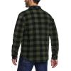 CQR Men’s Long Sleeve Heavyweight Fleece Shirts, Plaid Button Up Shirt, Warm Outdoor Casual Shirt with Pockets(One Pocket Hunter)