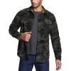 CQR Men’s Long Sleeve Heavyweight Fleece Shirts, Plaid Button Up Shirt, Warm Outdoor Casual Shirt with Pockets(One Pocket Urban Camo Black)