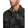 CQR Men’s Long Sleeve Heavyweight Fleece Shirts, Plaid Button Up Shirt, Warm Outdoor Casual Shirt with Pockets(One Pocket Urban Camo Black)