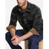 CQR Men’s Long Sleeve Heavyweight Fleece Shirts, Plaid Button Up Shirt, Warm Outdoor Casual Shirt with Pockets(One Pocket Urban Camo Black)