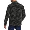 CQR Men’s Long Sleeve Heavyweight Fleece Shirts, Plaid Button Up Shirt, Warm Outdoor Casual Shirt with Pockets(One Pocket Urban Camo Black)
