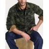 CQR Men’s Long Sleeve Heavyweight Fleece Shirts, Plaid Button Up Shirt, Warm Outdoor Casual Shirt with Pockets(One Pocket Woodland Camo Olive)