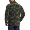 CQR Men’s Long Sleeve Heavyweight Fleece Shirts, Plaid Button Up Shirt, Warm Outdoor Casual Shirt with Pockets(One Pocket Woodland Camo Olive)