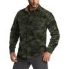CQR Men’s Long Sleeve Heavyweight Fleece Shirts, Plaid Button Up Shirt, Warm Outdoor Casual Shirt with Pockets(Outland Camo Olive)