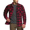 CQR Men’s Long Sleeve Heavyweight Fleece Shirts, Plaid Button Up Shirt, Warm Outdoor Casual Shirt with Pockets(Outland Red)