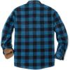 CQR Men’s Long Sleeve Heavyweight Fleece Shirts, Plaid Button Up Shirt, Warm Outdoor Casual Shirt with Pockets(Polar Fleece Blue)