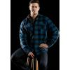 CQR Men’s Long Sleeve Heavyweight Fleece Shirts, Plaid Button Up Shirt, Warm Outdoor Casual Shirt with Pockets(Polar Fleece Blue)