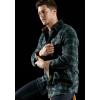 CQR Men’s Long Sleeve Heavyweight Fleece Shirts, Plaid Button Up Shirt, Warm Outdoor Casual Shirt with Pockets(Polar Fleece Green)