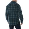 CQR Men’s Long Sleeve Heavyweight Fleece Shirts, Plaid Button Up Shirt, Warm Outdoor Casual Shirt with Pockets(Polar Fleece Green)