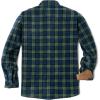 CQR Men’s Long Sleeve Heavyweight Fleece Shirts, Plaid Button Up Shirt, Warm Outdoor Casual Shirt with Pockets(Polar Fleece Green)