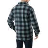 CQR Men’s Long Sleeve Heavyweight Fleece Shirts, Plaid Button Up Shirt, Warm Outdoor Casual Shirt with Pockets(Polar Fleece Grey)