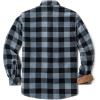 CQR Men’s Long Sleeve Heavyweight Fleece Shirts, Plaid Button Up Shirt, Warm Outdoor Casual Shirt with Pockets(Polar Fleece Grey)