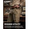 CQR Men’s Motion Utility Casual Pants, Regular Fit Lightweight Work Pants, Water Resistant Outdoor Stretch Pants with Pockets(Venture Cougar)