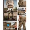 CQR Men’s Motion Utility Casual Pants, Regular Fit Lightweight Work Pants, Water Resistant Outdoor Stretch Pants with Pockets(Venture Cougar)