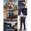 CQR Men’s Motion Utility Casual Pants, Regular Fit Lightweight Work Pants, Water Resistant Outdoor Stretch Pants with Pockets(Venture Police Navy)