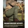 CQR Men’s Motion Utility Casual Pants, Regular Fit Lightweight Work Pants, Water Resistant Outdoor Stretch Pants with Pockets(Venture Soil Green)