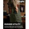 CQR Men’s Motion Utility Casual Pants, Regular Fit Lightweight Work Pants, Water Resistant Outdoor Stretch Pants with Pockets(Venture Soil Green)
