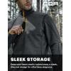CQR Men’s Quarter Zip Utility Fleece Pullover, Outdoor Casual Thermal Sweater, Chest Zipper Pocket, Mock Neck Long Sleeve(Apex Charcoal)