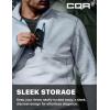 CQR Men’s Quarter Zip Utility Fleece Pullover, Outdoor Casual Thermal Sweater, Chest Zipper Pocket, Mock Neck Long Sleeve(Apex Light Grey)
