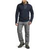 CQR Men’s Quarter Zip Utility Fleece Pullover, Outdoor Casual Thermal Sweater, Chest Zipper Pocket, Mock Neck Long Sleeve(Apex Navy)