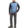 CQR Men’s Quarter Zip Utility Fleece Pullover, Outdoor Casual Thermal Sweater, Chest Zipper Pocket, Mock Neck Long Sleeve(Apex Ocean Navy)
