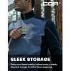 CQR Men’s Quarter Zip Utility Fleece Pullover, Outdoor Casual Thermal Sweater, Chest Zipper Pocket, Mock Neck Long Sleeve(Apex Ocean Navy)