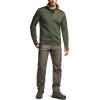 CQR Men’s Quarter Zip Utility Fleece Pullover, Outdoor Casual Thermal Sweater, Chest Zipper Pocket, Mock Neck Long Sleeve(Apex Olive)