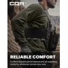 CQR Men’s Quarter Zip Utility Fleece Pullover, Outdoor Casual Thermal Sweater, Chest Zipper Pocket, Mock Neck Long Sleeve(Fortress Army Green)
