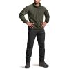 CQR Men’s Quarter Zip Utility Fleece Pullover, Outdoor Casual Thermal Sweater, Chest Zipper Pocket, Mock Neck Long Sleeve(Fortress Army Green)