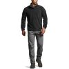 CQR Men’s Quarter Zip Utility Fleece Pullover, Outdoor Casual Thermal Sweater, Chest Zipper Pocket, Mock Neck Long Sleeve(Fortress Black)