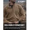CQR Men’s Quarter Zip Utility Fleece Pullover, Outdoor Casual Thermal Sweater, Chest Zipper Pocket, Mock Neck Long Sleeve(Fortress Coyote)