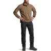CQR Men’s Quarter Zip Utility Fleece Pullover, Outdoor Casual Thermal Sweater, Chest Zipper Pocket, Mock Neck Long Sleeve(Fortress Coyote)