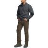 CQR Men’s Quarter Zip Utility Fleece Pullover, Outdoor Casual Thermal Sweater, Chest Zipper Pocket, Mock Neck Long Sleeve(Timberline Grey & Navy)