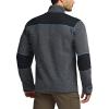 CQR Men’s Quarter Zip Utility Fleece Pullover, Outdoor Casual Thermal Sweater, Chest Zipper Pocket, Mock Neck Long Sleeve(Timberline Grey & Navy)