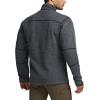 CQR Men’s Quarter Zip Utility Fleece Pullover, Outdoor Casual Thermal Sweater, Chest Zipper Pocket, Mock Neck Long Sleeve(Timberline Grey)