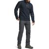CQR Men’s Quarter Zip Utility Fleece Pullover, Outdoor Casual Thermal Sweater, Chest Zipper Pocket, Mock Neck Long Sleeve(Timberline Navy)