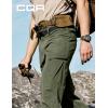 CQR Men’s Quick Dry Tactical Pants, Water Resistant Outdoor Pants, Lightweight Stretch Cargo Work Hiking Pants(Rocky Cargo W/Belt Fuscous Green)
