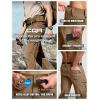 CQR Men’s Quick Dry Tactical Pants, Water Resistant Outdoor Pants, Lightweight Stretch Cargo Work Hiking Pants(Rocky Cargo W/Belt Hazelnut)