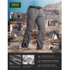 CQR Men’s Quick Dry Tactical Pants, Water Resistant Outdoor Pants, Lightweight Stretch Cargo Work Hiking Pants(Rocky Cargo W/Belt Jet Grey)