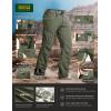 CQR Men’s Quick Dry Tactical Pants, Water Resistant Outdoor Pants, Lightweight Stretch Cargo Work Hiking Pants(Rocky Cargo W/Belt Lichen)