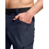 CQR Men’s Quick Dry Tactical Pants, Water Resistant Outdoor Pants, Lightweight Stretch Cargo Work Hiking Pants(Rocky Cargo W/Belt Police Navy)