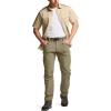 CQR Men’s Quick Dry Tactical Pants, Water Resistant Outdoor Pants, Lightweight Stretch Cargo Work Hiking Pants(Rocky Cargo W/Belt Tan)
