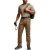 CQR Men’s Quick Dry Tactical Pants, Water Resistant Outdoor Pants, Lightweight Stretch Cargo Work Hiking Pants(Rocky Z Hazelnut)