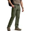 CQR Men’s Quick Dry Tactical Pants, Water Resistant Outdoor Pants, Lightweight Stretch Cargo Work Hiking Pants(Runyon Cargo Pants Green Kelp)