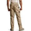 CQR Men’s Quick Dry Work Pants, Water Resistant Outdoor Tactical Pants, Lightweight Stretch Cargo Hiking Pants(Dura Flex Pants Alamo Khaki)