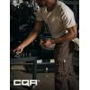 CQR Men’s Quick Dry Work Pants, Water Resistant Outdoor Tactical Pants, Lightweight Stretch Cargo Hiking Pants(Dura Flex Pants Dark Brown)
