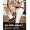 CQR Men’s Quick Dry Work Pants, Water Resistant Outdoor Tactical Pants, Lightweight Stretch Cargo Hiking Pants(Dura Flex Pants Frosted White)