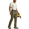CQR Men’s Quick Dry Work Pants, Water Resistant Outdoor Tactical Pants, Lightweight Stretch Cargo Hiking Pants(Dura Flex Pants Soil Green)