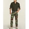 CQR Men’s Quick Dry Work Pants, Water Resistant Outdoor Tactical Pants, Lightweight Stretch Cargo Hiking Pants(Dura Flex Print Woodland Olive)